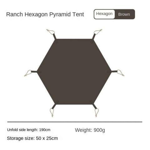 Naturehike Hexagon Ranch Piramit Çadır Matı [ Altıgen ]