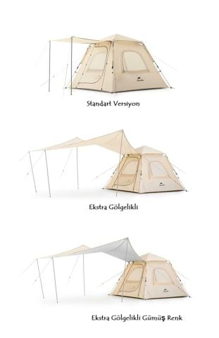 Naturehike Ango UPF 50+ Gölgelikli Otomatik Kurulum Kamp Çadırı