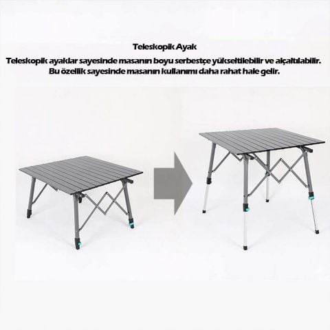 Madfox Ollimmas Katlanır Kamp Masası 50x50 cm