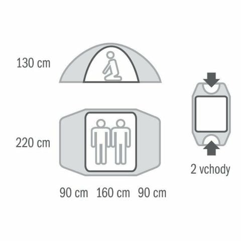 Husky Falcon 2 Kişilik Çadır - Yeşil