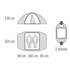 Husky Falcon 2 Kişilik Çadır - Yeşil