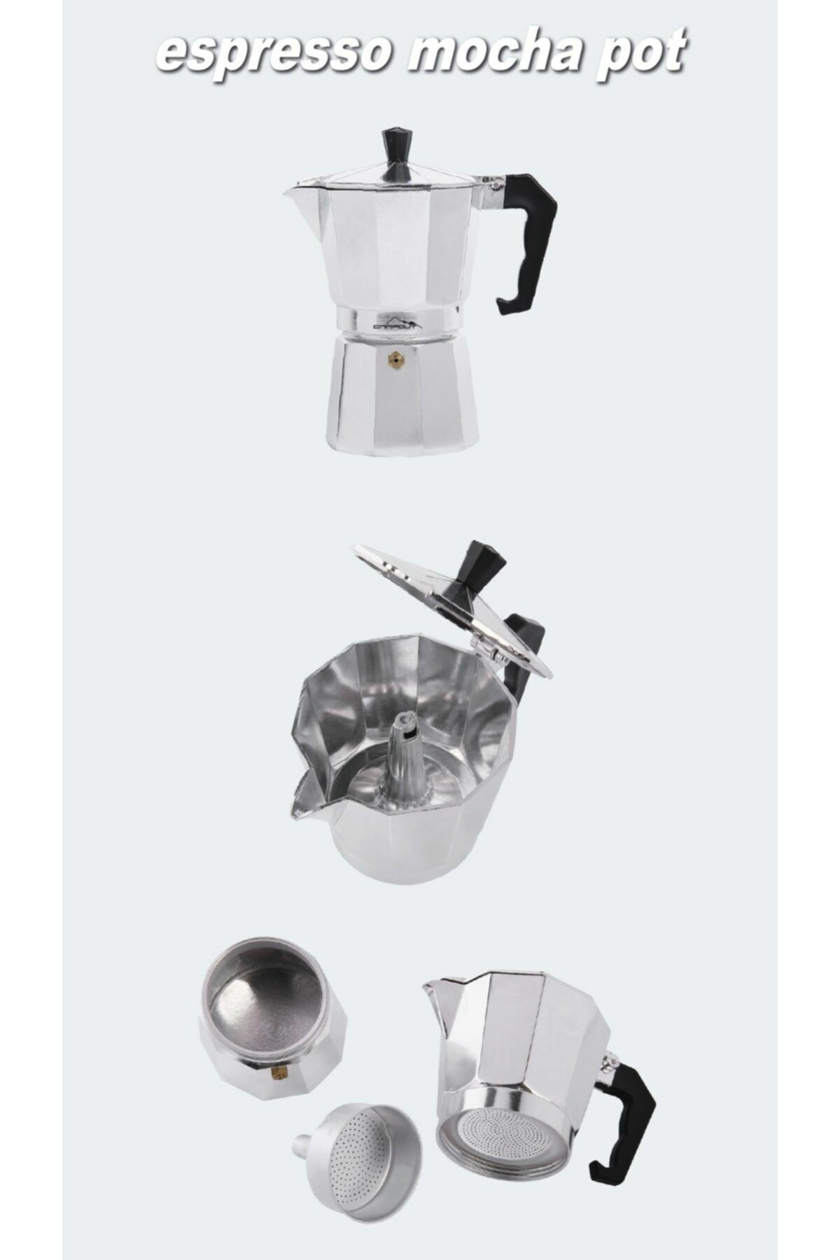 NURGAZ KAMP Campout Espresso Mocha Pot 9 Bardak 450 ml