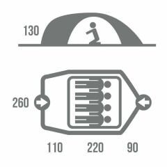 Husky Baron 4 Kişilik Çadır - Yeşil