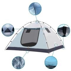 Kingcamp Blue Beige Holiday 4 Kişilik Çadır