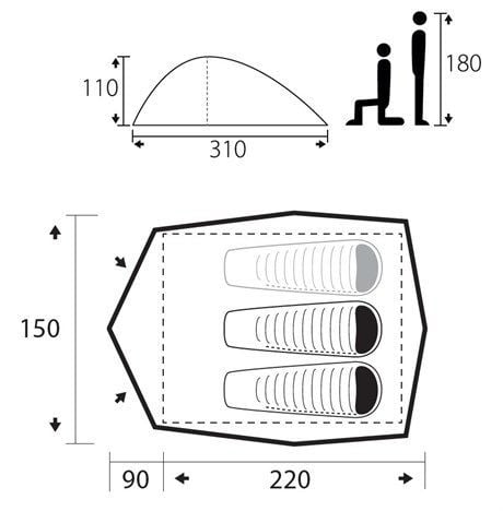Trimm Alfa 2 Kişilik 4 Mevsim Çadır