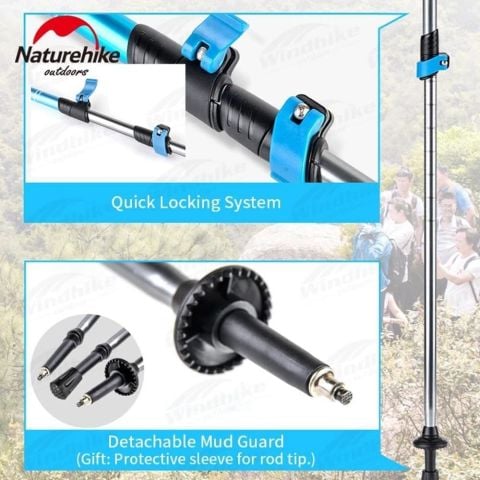Naturehike ST01 3-Node 6061 AL Teleskopik Trekking Batonu | 62-135 cm |