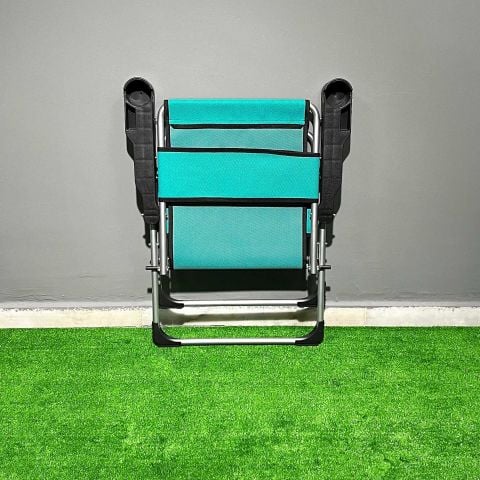 Argeus Rock 2'li Bardaklı Katlanabilir Kamp Sandalyesi Seti - Deniz Mavi (A-05)