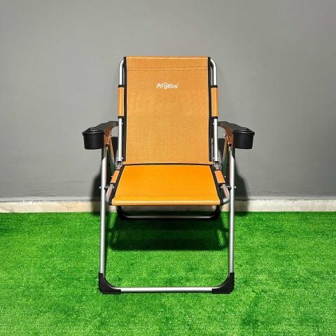 Argeus Rock Katlanabilir Kamp Sandalyesi Bardaklı - Şeftali (A-09)