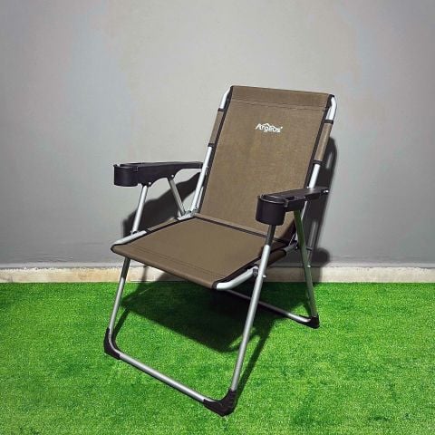 Rock 4'lü Katlanabilir Kamp Sandalyesi ve Masa Seti - Kahve (A-16) - Bardaklıklı - 140 KG Kapasite - Taşıma Çantalı