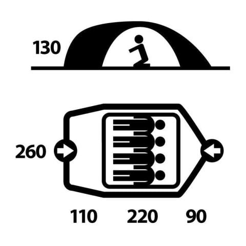 Husky Bizon 4 Kişilik Çadır - Yeşil
