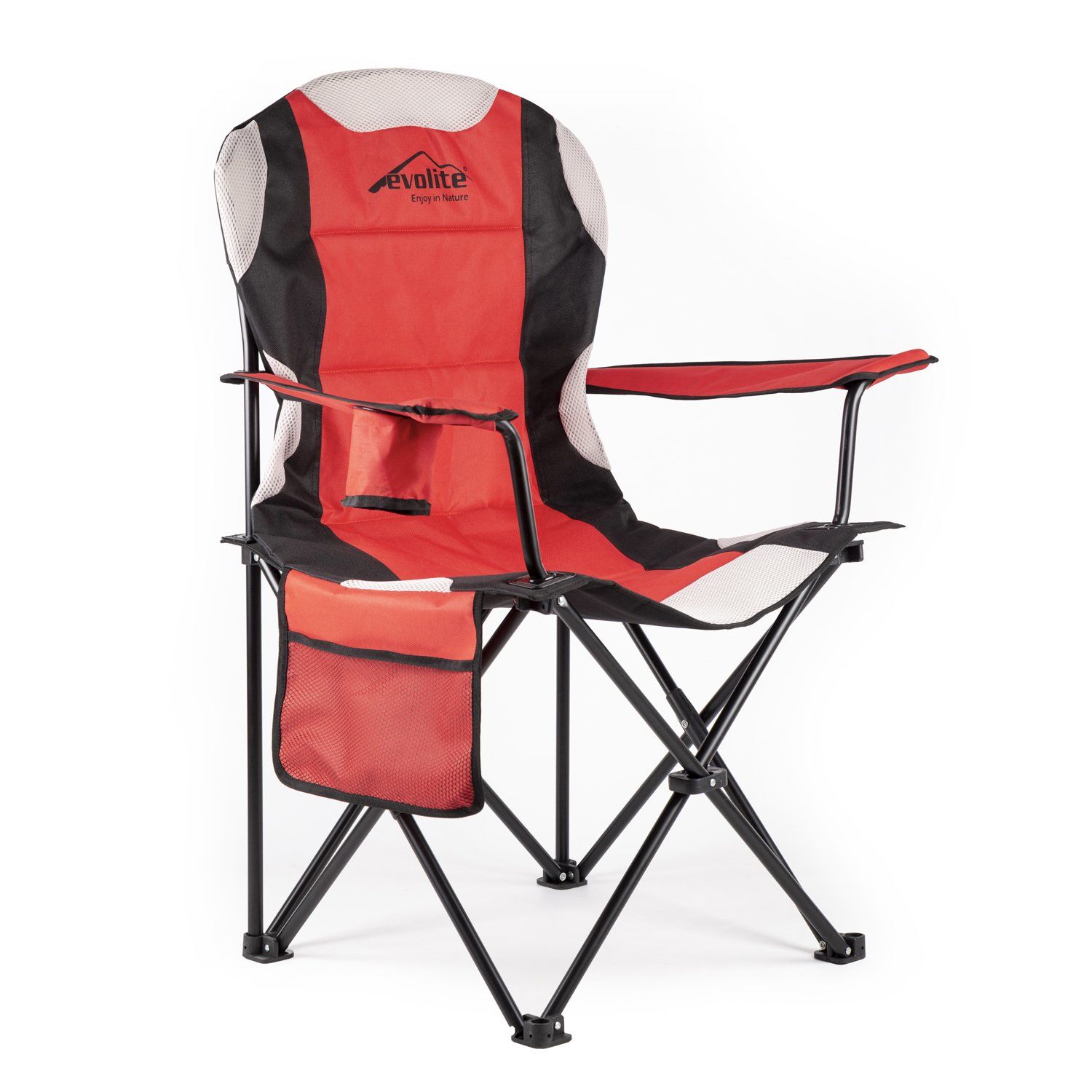 Evolite Nature Katlanabilir Kamp Sandalyesi - Kırmızı