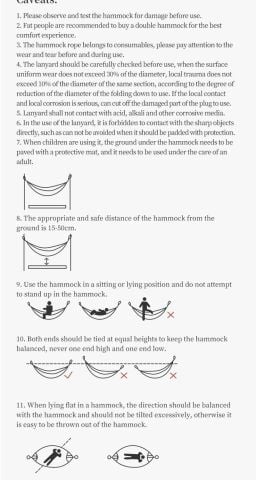 Naturehike Ultralight Swing Tek Kişilik Hamak |340T Pongee|