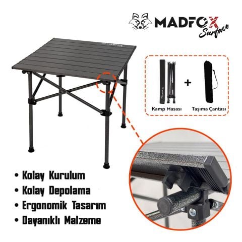 Madfox Surface Küçük Boy Katlanır Kamp Masası
