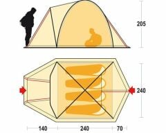 Ferrino Shaba 4 Alüminyum Pole Çadır