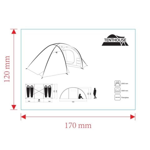 Tenthouse Fun 4 Kişilik Kamp Çadırı