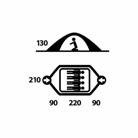 Husky Bright 4 Kişilik Çadır - Yeşil