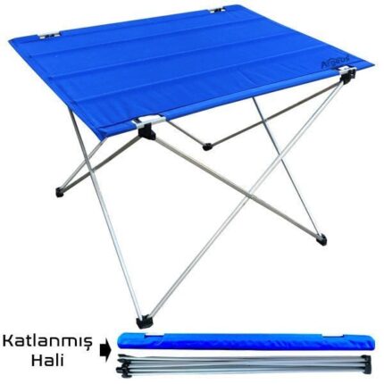 erkamp-outdoor-54001 Argeus Katlanabilir Alüminyum Masa/ Mavi