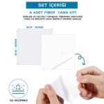 Argeus 4'lü Fiber Çanta Delik Tamir Yaması Beyaz - Görsel 2