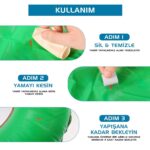 Argeus 4'lü Fiber Çanta Delik Tamir Yaması Beyaz - Görsel 3