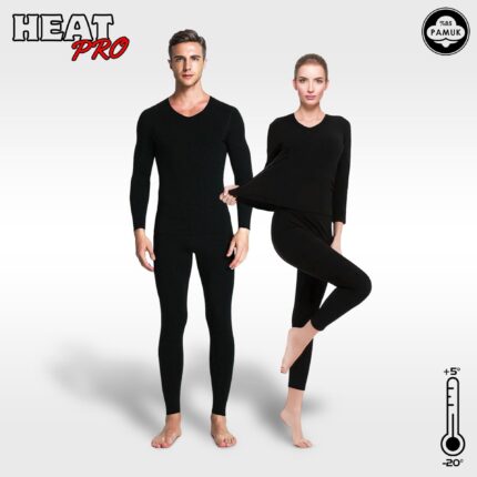 erkamp-outdoor-Argeus HeatPro Unisex Siyah Termal İçlik Takım