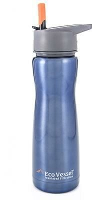 erkamp-outdoor-Eco Vessel Aqua Vessel Insulated Filtre Bottle Termos 0.50 Litre-MAVİ
