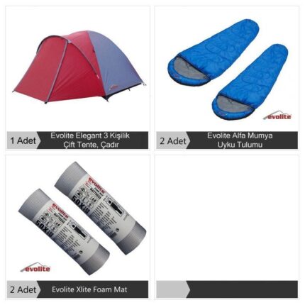 erkamp-outdoor-Evolite 2 Kişilik Kamp Seti