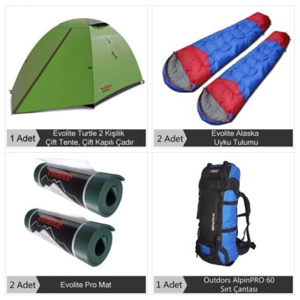 erkamp-outdoor-Evolite 2 Kişilik Pro Kamp Seti