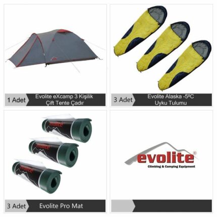 erkamp-outdoor-Evolite ExPRO 3 Kişilik Kamp Seti