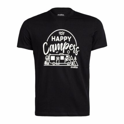 erkamp-outdoor-Evolite Happy Campers T-shirt-Siyah