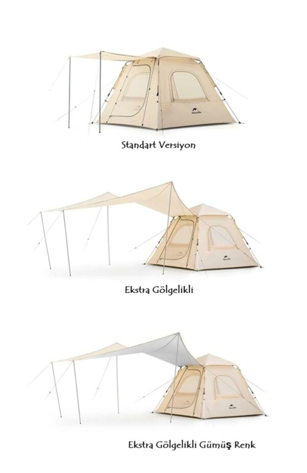 erkamp-outdoor-Naturehike Ango UPF 50+ Gölgelikli Otomatik Kurulum Kamp Çadırı